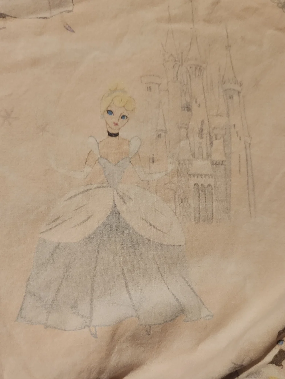Pottery Barn Kids Disney Princesses twin duvet cover & 1 standard sham 68inx86in